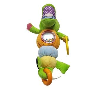 Just One You Carter's Plush Crocodile Alligator Baby Rattle Toy Activity Clip